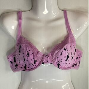 Savage Fenty Underwired Unlined Bra in Bubble‎ Pink Starry Pin Up 38B NWT